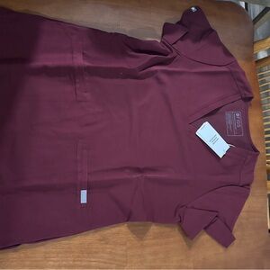 Figs Women Scrub Set- Maroon, Size S